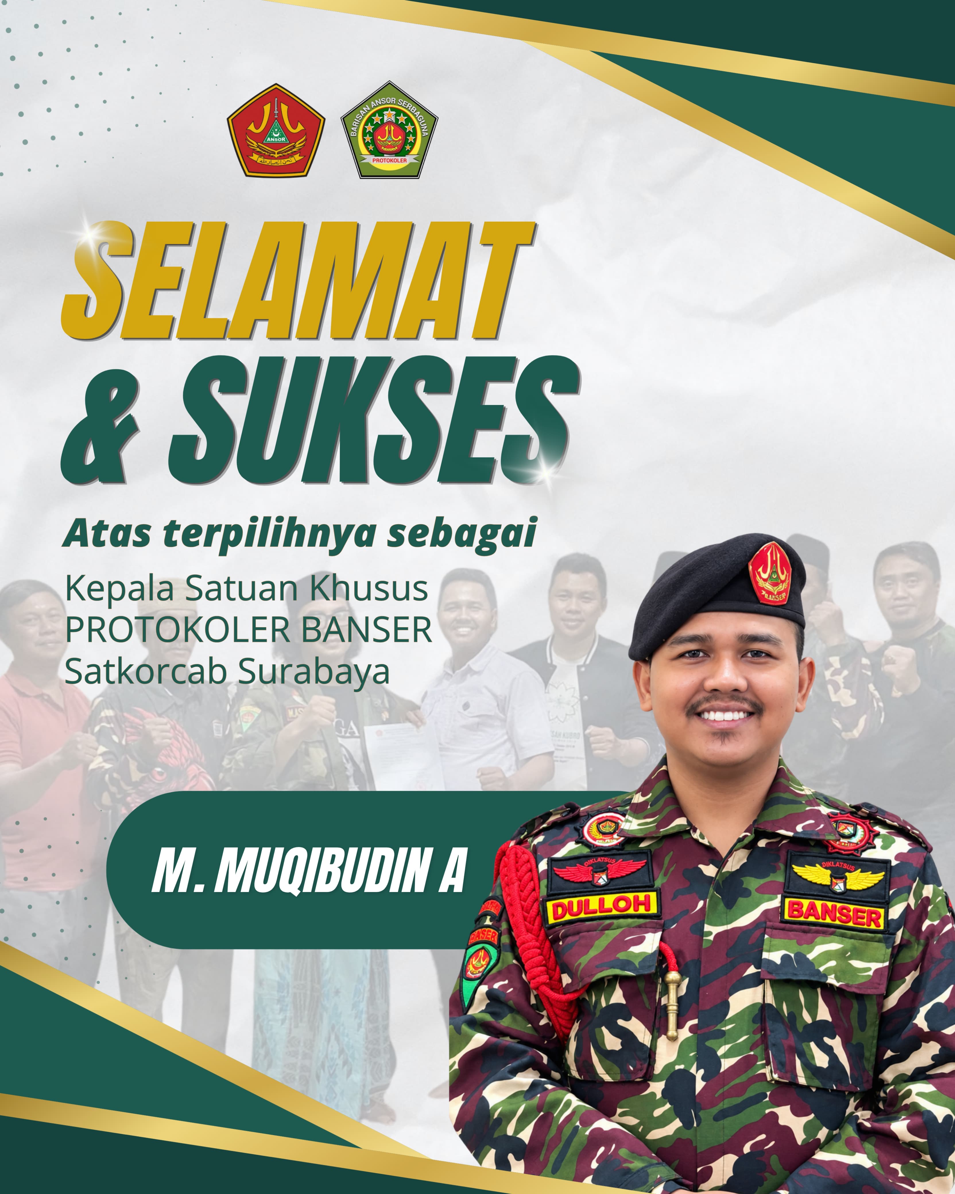 Selamat dan Sukses, Pengurus Harian Satuan Khusus Protokoler Banser Surabaya Periode 2025-2029